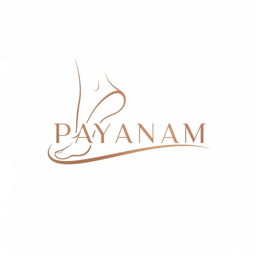 Payanam Footwear logo featuring an elegant foot outline, representing premium footwear for women.